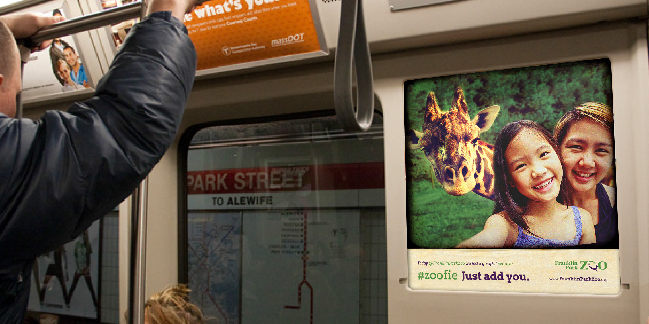 Zoo New England ZOOfie MBTA Advertisement
