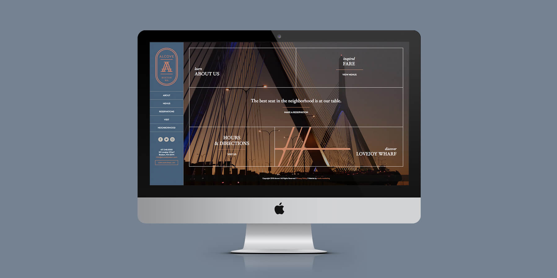 Alcove Website Homepage